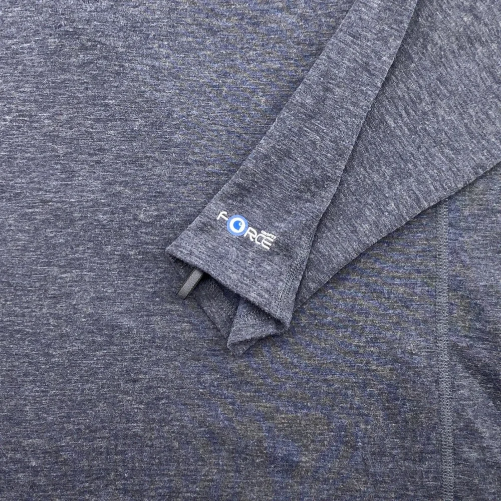 Carhartt Base Force Mens 3XL Blue Heathered Poly-Wool Blend 1/4 Zip Thermal